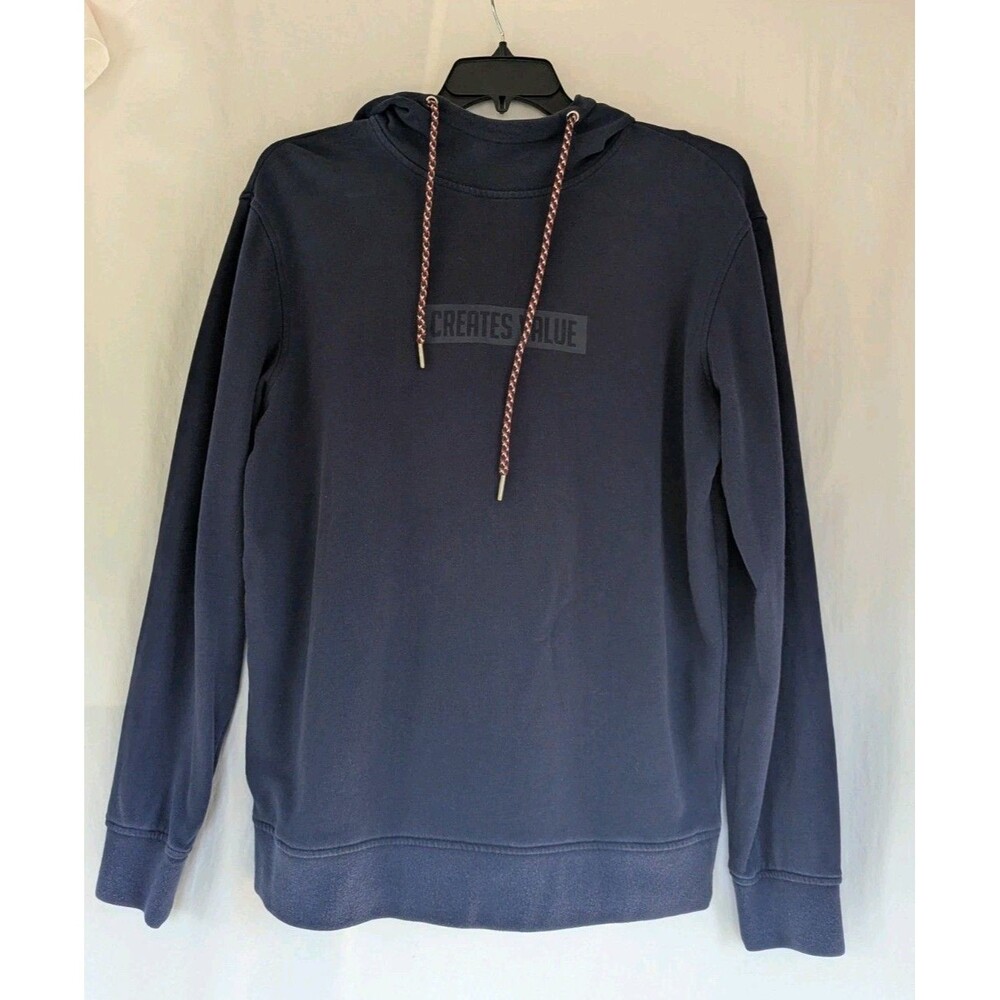 Alessandro Manzoni Jeans Hoodie Men's 52/US L-XL Sweater Navy Drawstring Cotton